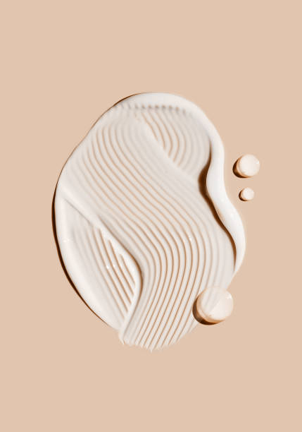 istock cosmetic smears cream texture on pastel background 1467841498