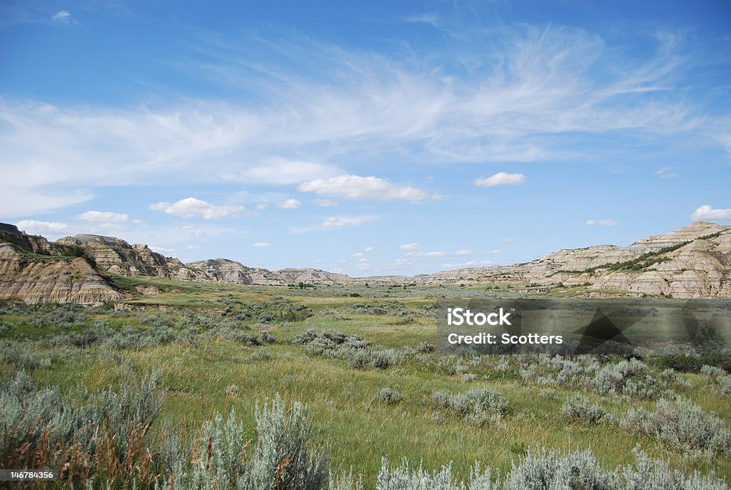 Badlands vue, Dakota du Nord - Photo de Badlands libre de droits