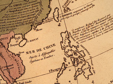 Old map, Philippines and Taiwan