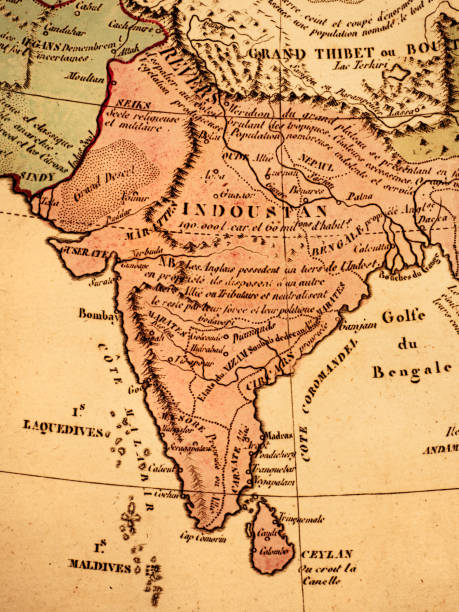 istock Old Map, India and Sri Lanka 1467846575