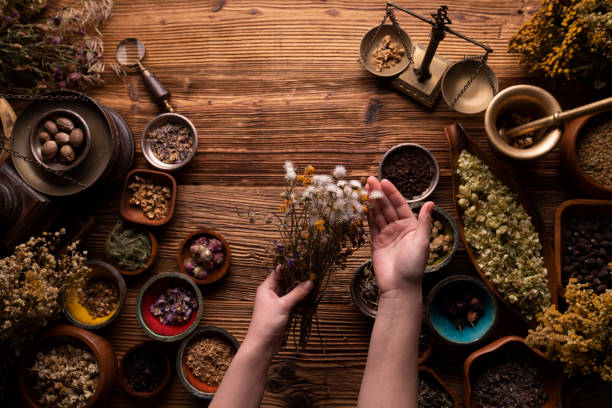 istock Natural medicine background. 1467846625