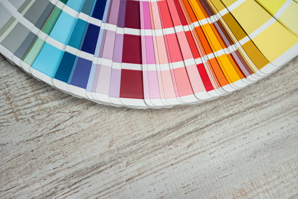 istock catalog in bright color palette close-up on desk 1467849301
