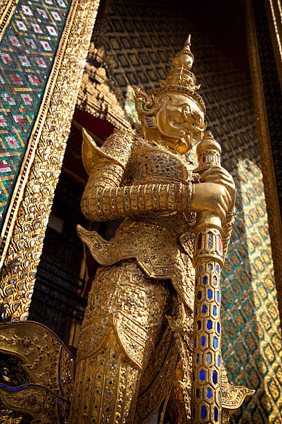 Standing yaksha at the Grand Palace stock photo