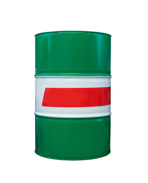 Green barrel with white and red in the middle (with clipping path)