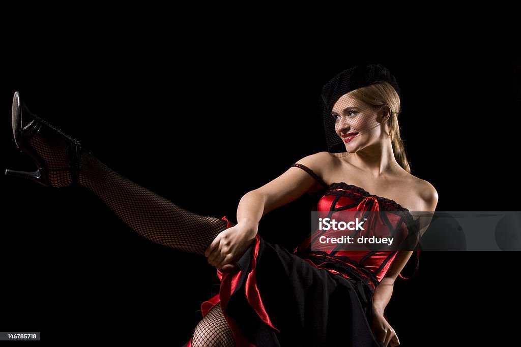 Cabaret Mädchen kick - Lizenzfrei Frauen Stock-Foto