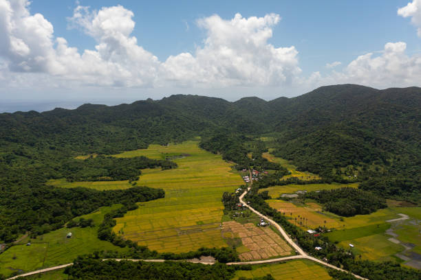 istock Agricultural land and mountains. 1467859343