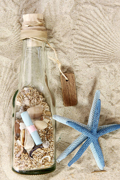 istock Bottle and sea stars 146786122
