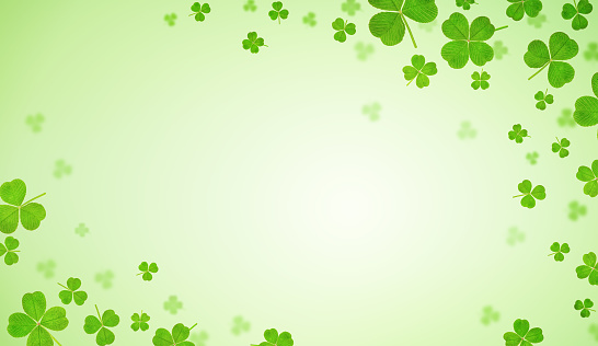 clover leaf background with copy space in the center for st. patrick's day