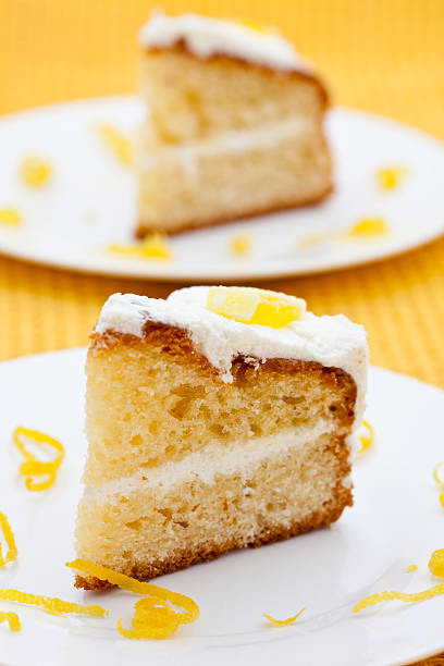istock Two slices of lemon cake 146786206