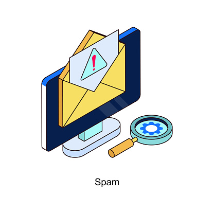 Spam Vector Isometric Filled Outline icon for your digital or print projects.