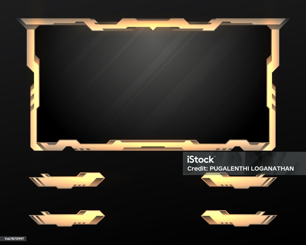 Abstrak Perunggu Game Gui Live Stream Overlay Webcam Layar Bingkai
