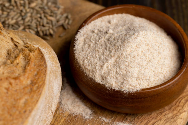 istock Wheat flour with bran for cooking bread 1467877235