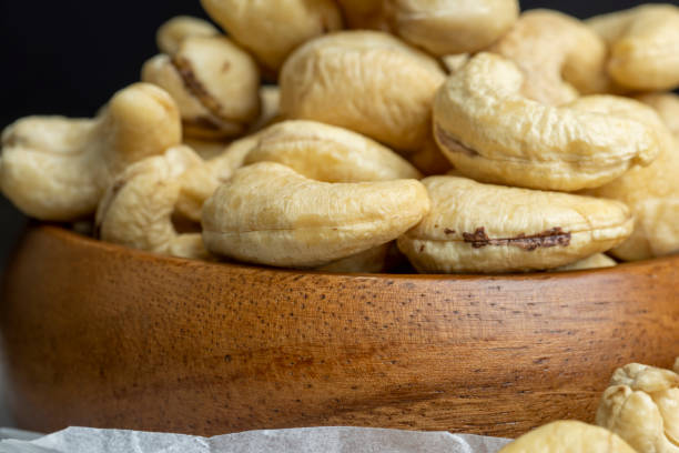 istock Hard roasted and peeled cashew nuts on the table 1467877417
