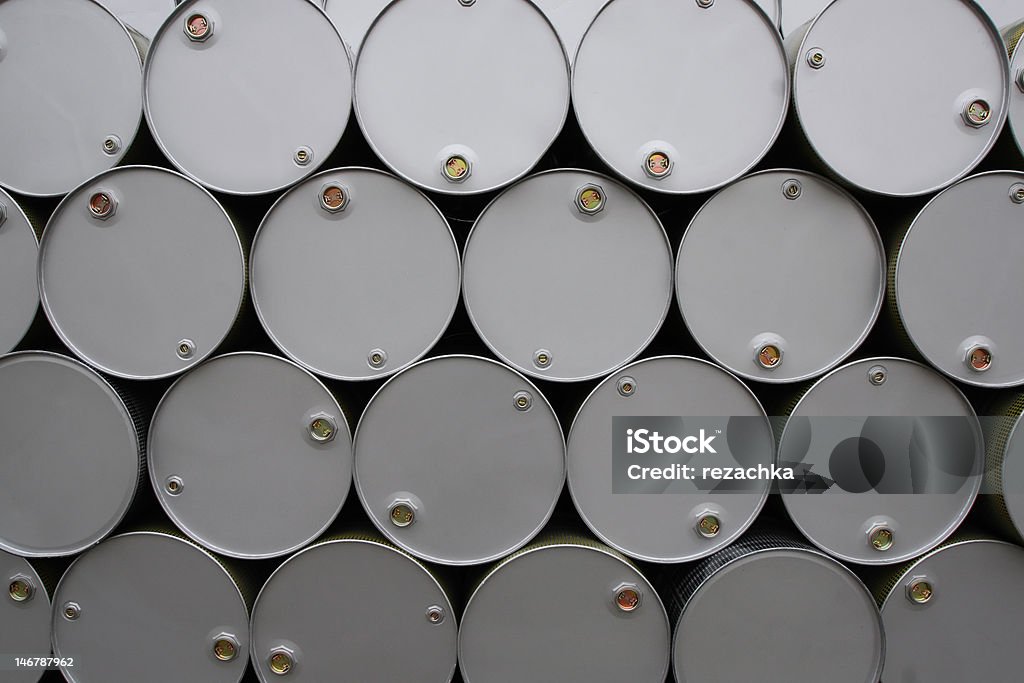 Oil Barrels Steel Drum Stock Photo