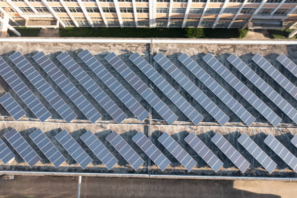 istock Green energy. Solar power on the roof 1467880944