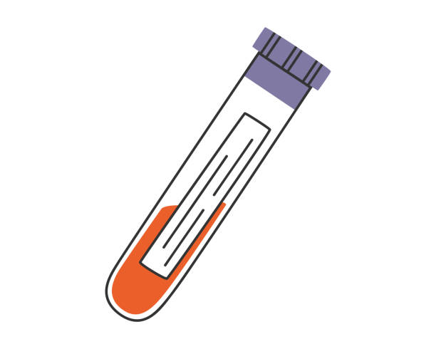 пробирка с иллюстрацией крови - blood blood sample blood donation tube stock illustrations