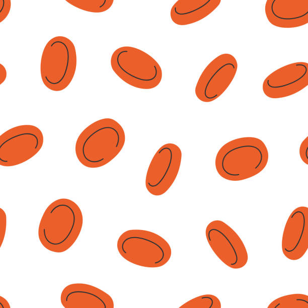nahtloses muster mit erythrozyten - blood cell formation stock-grafiken, -clipart, -cartoons und -symbole