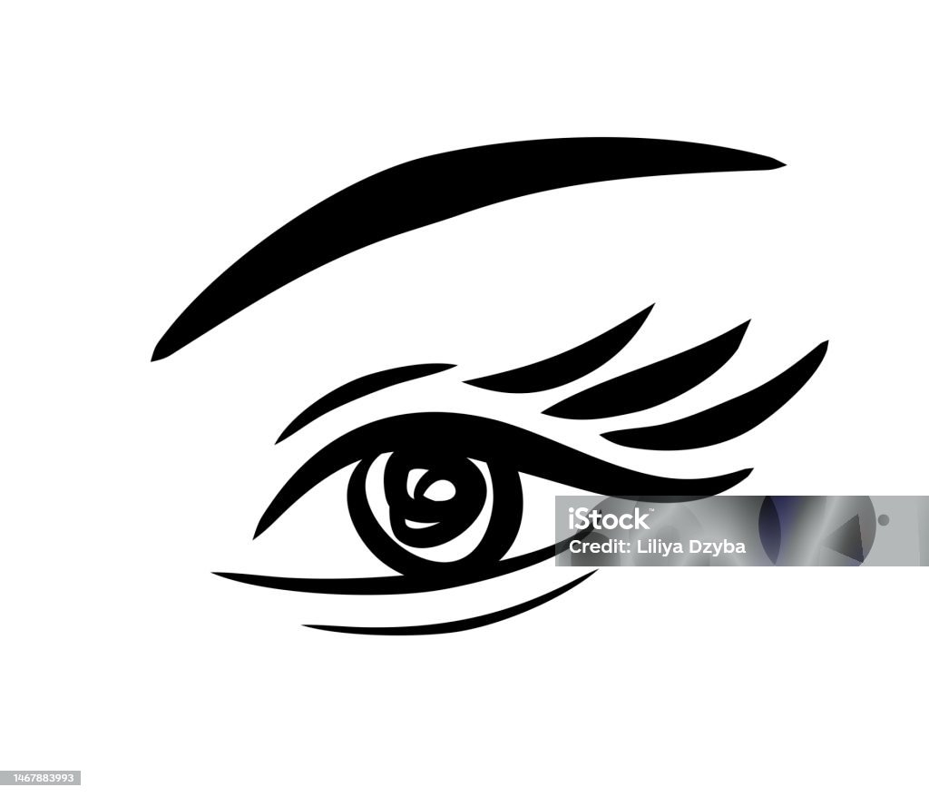Logo Mata Ikon Vektor Riasan Lambang Ramalan Clairvoyance Bulu Mata Dan