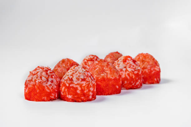 istock Sushi roll with shrimp and tobiko 1467884197
