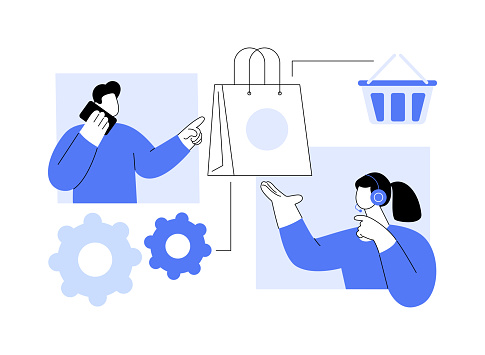 Load Product Call For Load Products Abstract Concept Vector Illustration Stock ...