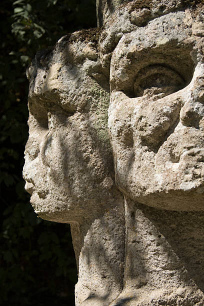 Double head Janus the two-headed god janus head stock pictures, royalty-free photos & images