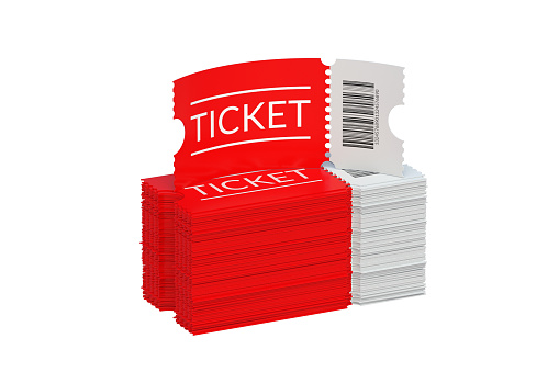 Image Many Tickets Many Tickets Isolated On White Background 3d Render Stock Photo ...