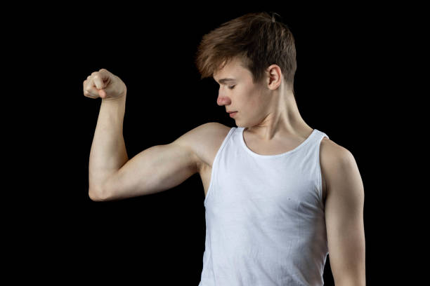 istock A 17 Year old  wearing a white tank top 1467891947
