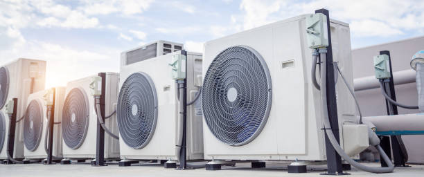 istock Air conditioning outdoor unit compressor install outside the building. 1467894633