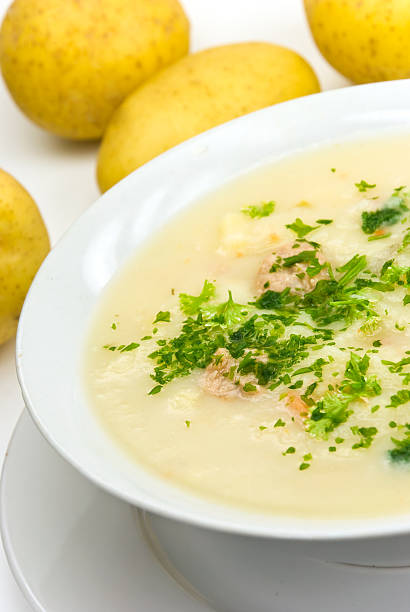 istock potato cream soup with chopped meat balls 146789751