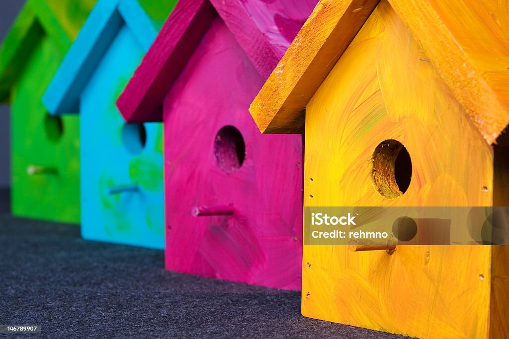 Birdhouses - Foto stock royalty-free di Arancione