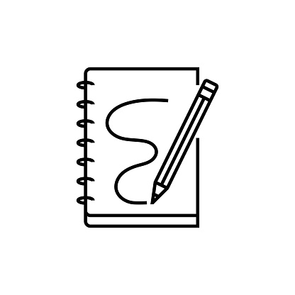 Sketch Book Line Icon