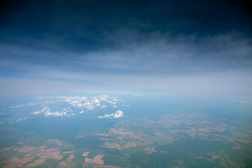 Aerial view of agriculture fields