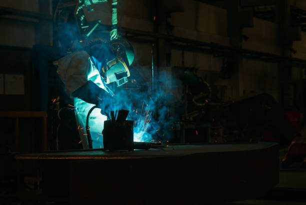 istock Welder of Metal Welding with sparks. 1467902325