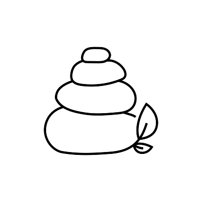 Stone and Spa Elements Line Icon