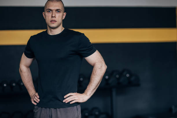 istock Fit man in gym 1467904824