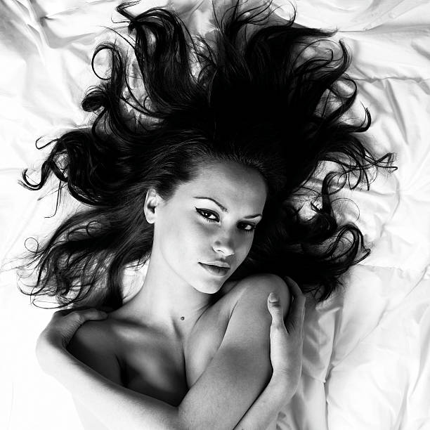 istock Young woman with magnificent scattered hair 146790573