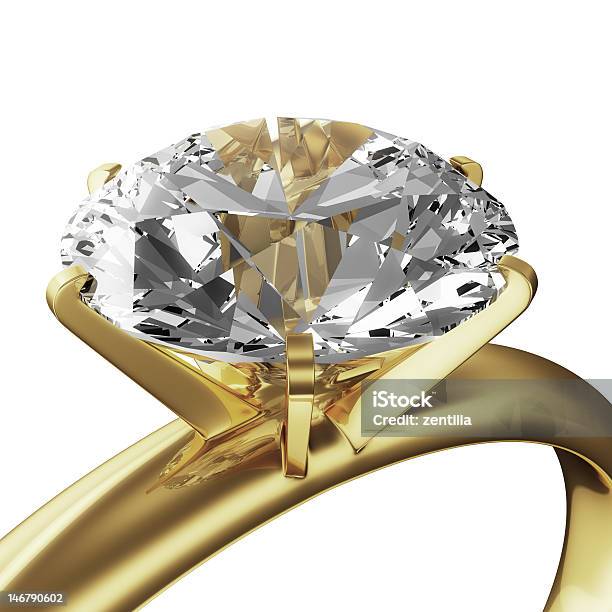 골드 다이아몬드 링 0명에 대한 스톡 사진 및 기타 이미지 - 0명, 3차원 형태, 결혼 반지