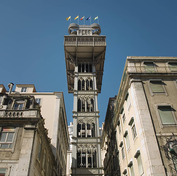 istock Santa Justa Elevator, Baixa, Lisbon, Portugal 146790916