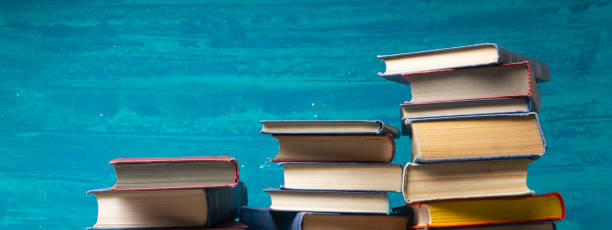istock Vintage old hardback books. Education background. Back to school. Copy Space. 1467909754