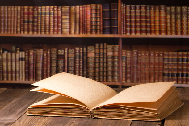 istock Vintage old hardback books. Education background. Back to school. Copy Space. 1467910017