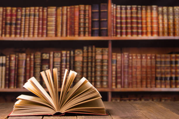 istock Vintage old hardback books. Education background. Back to school. Copy Space. 1467910130