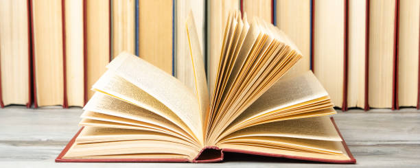 istock Vintage old hardback books. Education background. Back to school. Copy Space. 1467910855