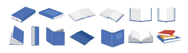 istock Set of book icons in flat design style. 1467911065