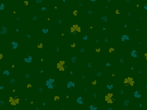 istock Clover leaves seamless pattern. Festive background for Saint Patrick's Day. Green clover leaves for good luck. Background for greeting card, wrapping paper, promotional materials. Vector illustration 1467911904