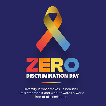 This vibrant and eye-catching design features a ribbon symbol and a powerful slogan in rainbow colors, representing the importance of diversity and inclusion on Zero Discrimination Day. Stand up against discrimination and celebrate diversity with this impactful design.