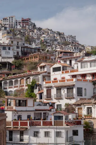 Taxco Guerrero, white houses stacked on the mountainside