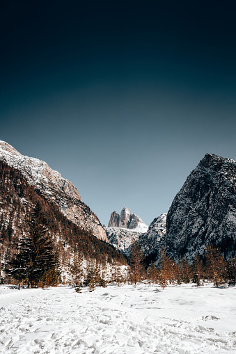 mountains landscape with snow