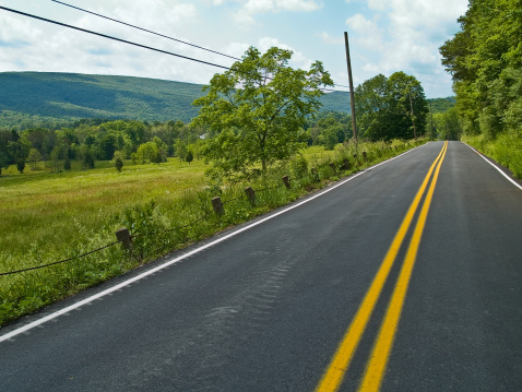 A view of a rural country road somewhere in North Western, NJ.