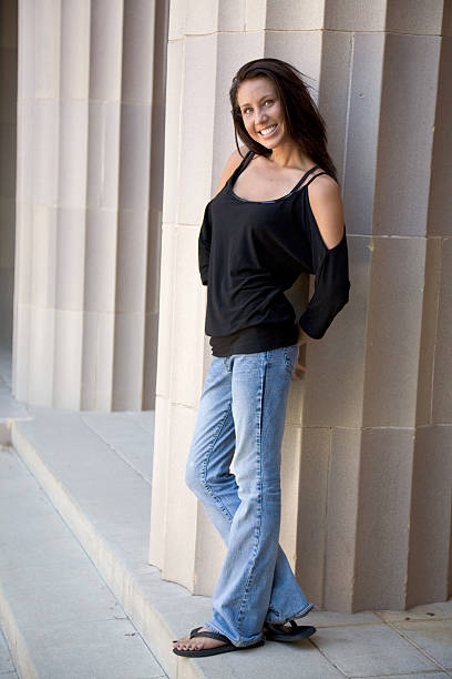 istock Woman Standing Next to a Column 146791825