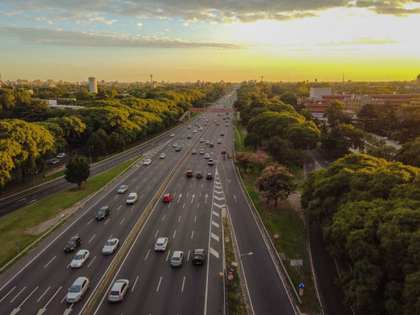 istock Westbound General Paz Avenue at sunset 1467918935